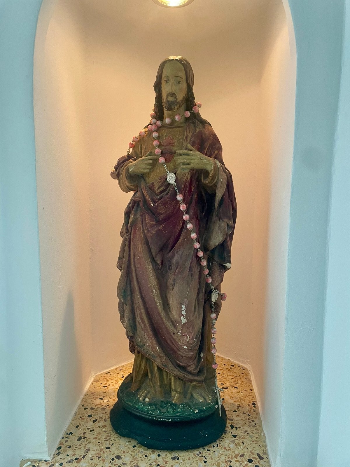 Antiek Heilig Hart Jezus beeld, Ophalen of Verzenden