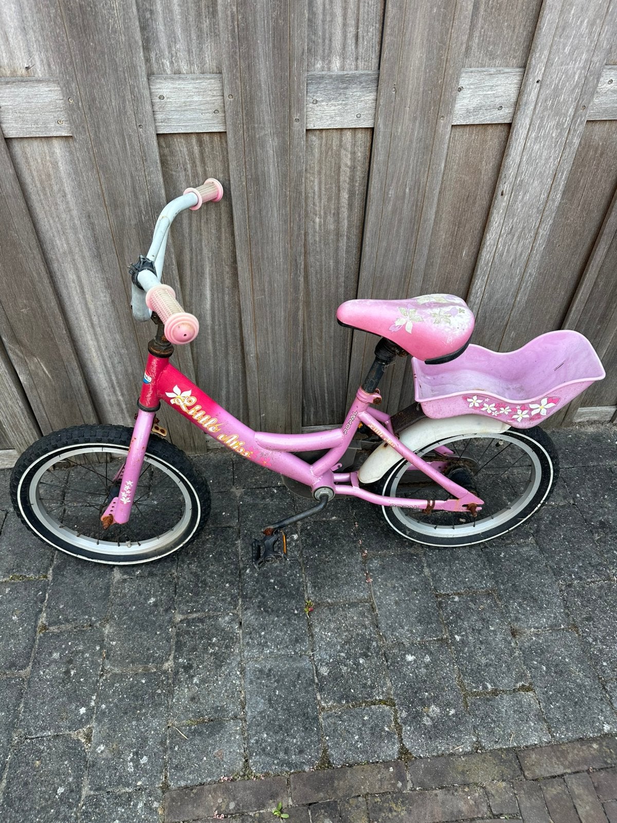 Roze Popal 'Little Miss' meisjesfiets - 16 inch, Ophalen, Gebruikt, 16 tot 20 inch