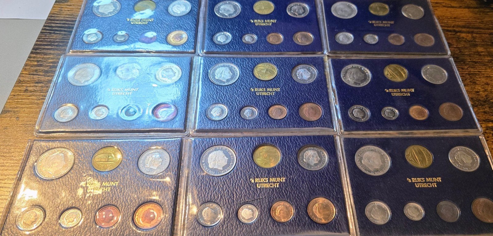 Negen Muntsets van 's Rijks Munt Utrecht - Koningin Juliana, Ophalen of Verzenden, Koningin Juliana, Overige waardes, Setje