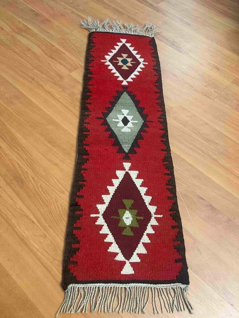 Vintage kelim kleed met foam mat 100/30 cm, Gebruikt, Ophalen of Verzenden, Mon Plaisir 19, Etten-Leur, Netherlands, DJT De Juiste Toon