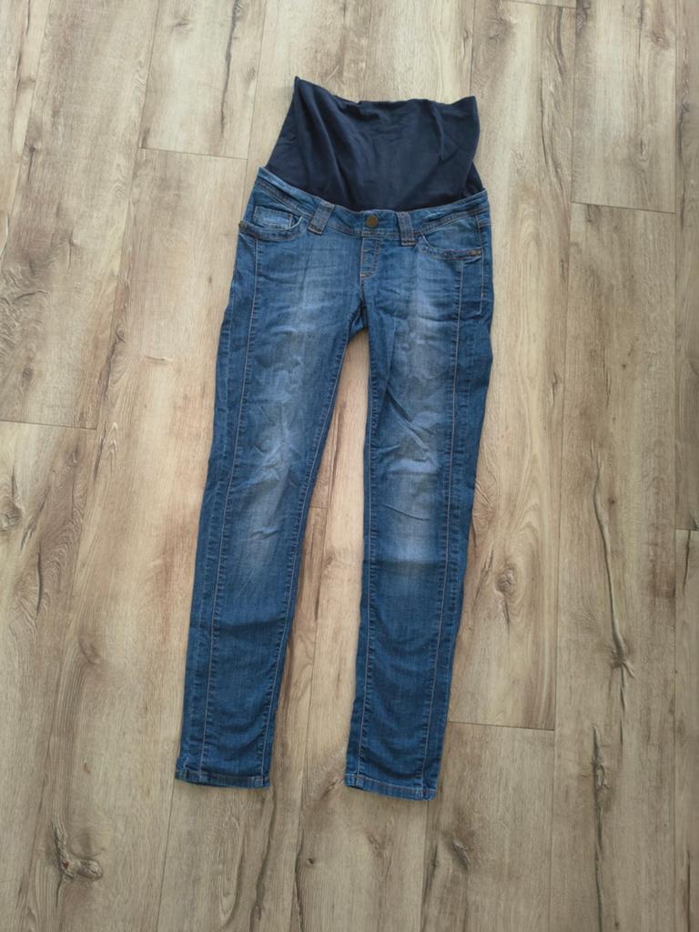 Mooie blauwe positiebroek, zwangerschaps jeans Prenatal, 38., Maat 38/40 (M), Blauw, Onb, Ophalen of Verzenden