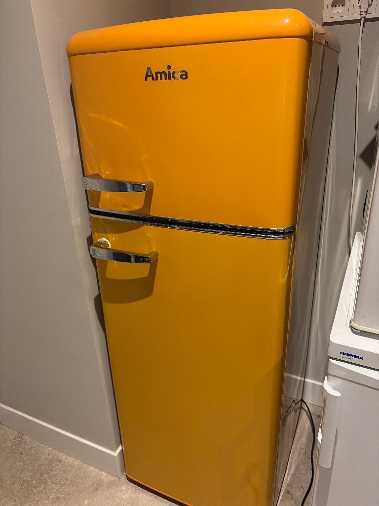 Koelkast Amica, Ophalen, Gebruikt, 120 tot 140 cm, Minder dan 75 liter