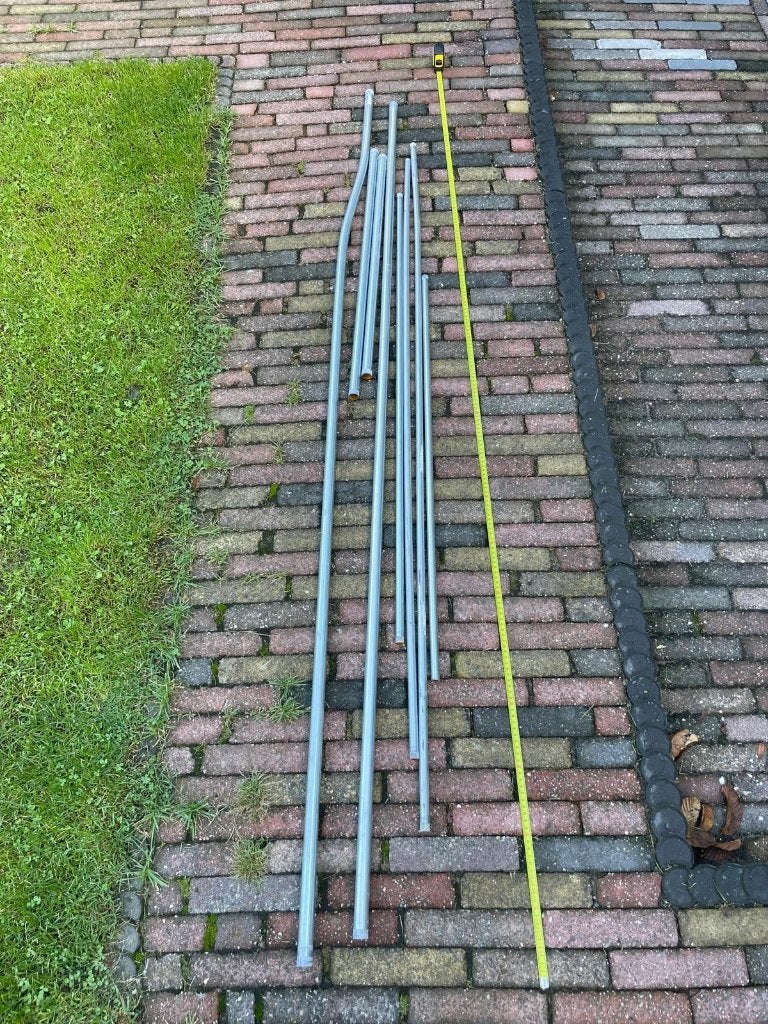Diverse lengtes cv leiding 15 en 22 mm en beugels, Ophalen, Gebruikt, Minder dan 30 cm, Overige typen