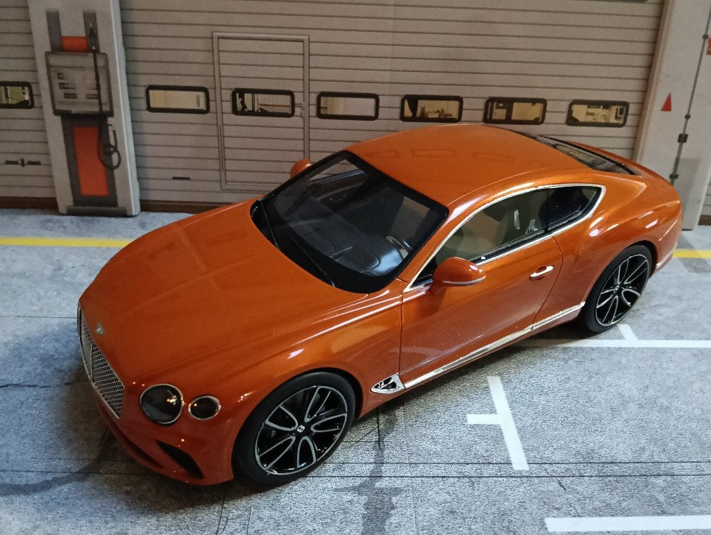 Bentley Continental GT Coupe orange flame 1:18 Top Speed, Ophalen of Verzenden, Zo goed als nieuw, Auto, Overige merken