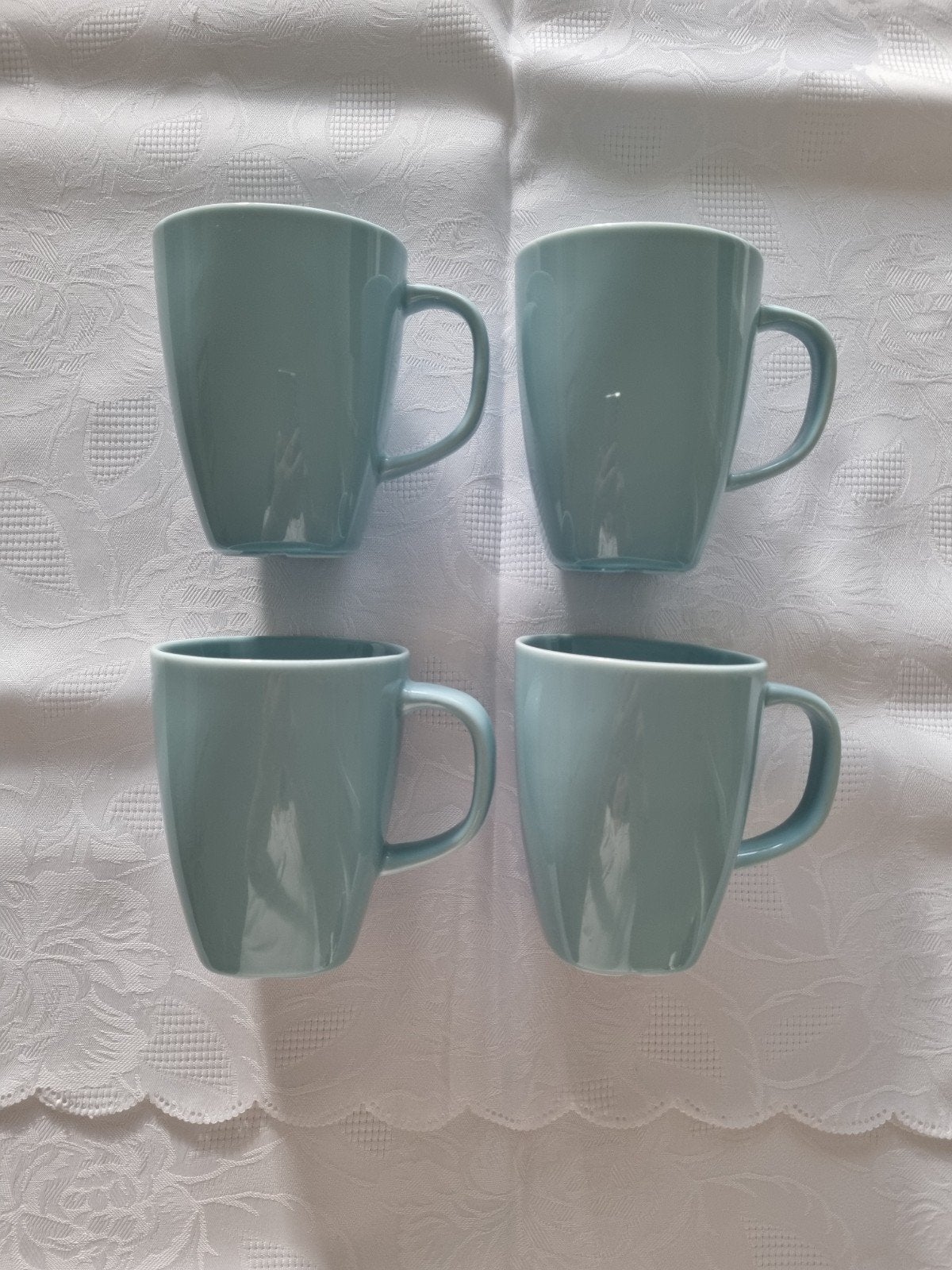 Set van 4 IKEA 365+ mokken - Lichtblauw, Keramiek, IKEA, Zo goed als nieuw, Modern