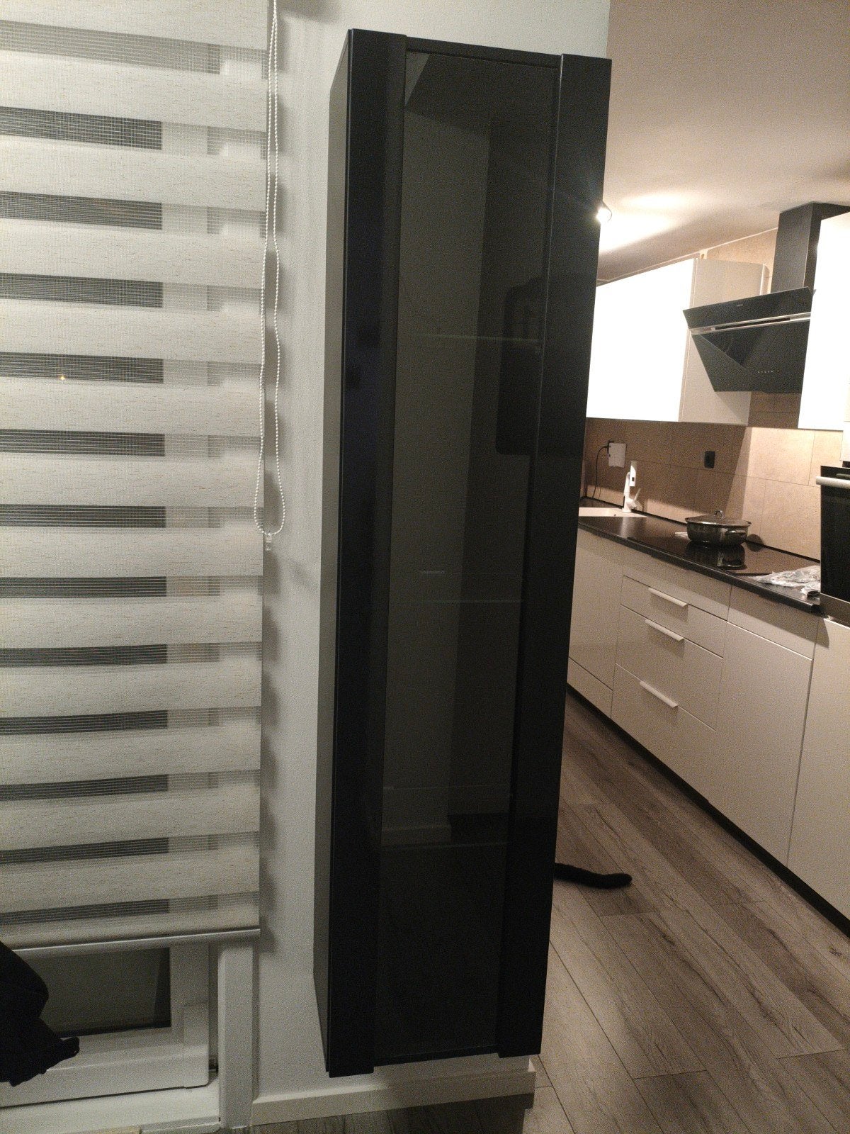 Hangvitrinekastje met LED verlichting - H170 B40 D30 cm, Ophalen, Minder dan 50 cm, Modern, 150 tot 200 cm