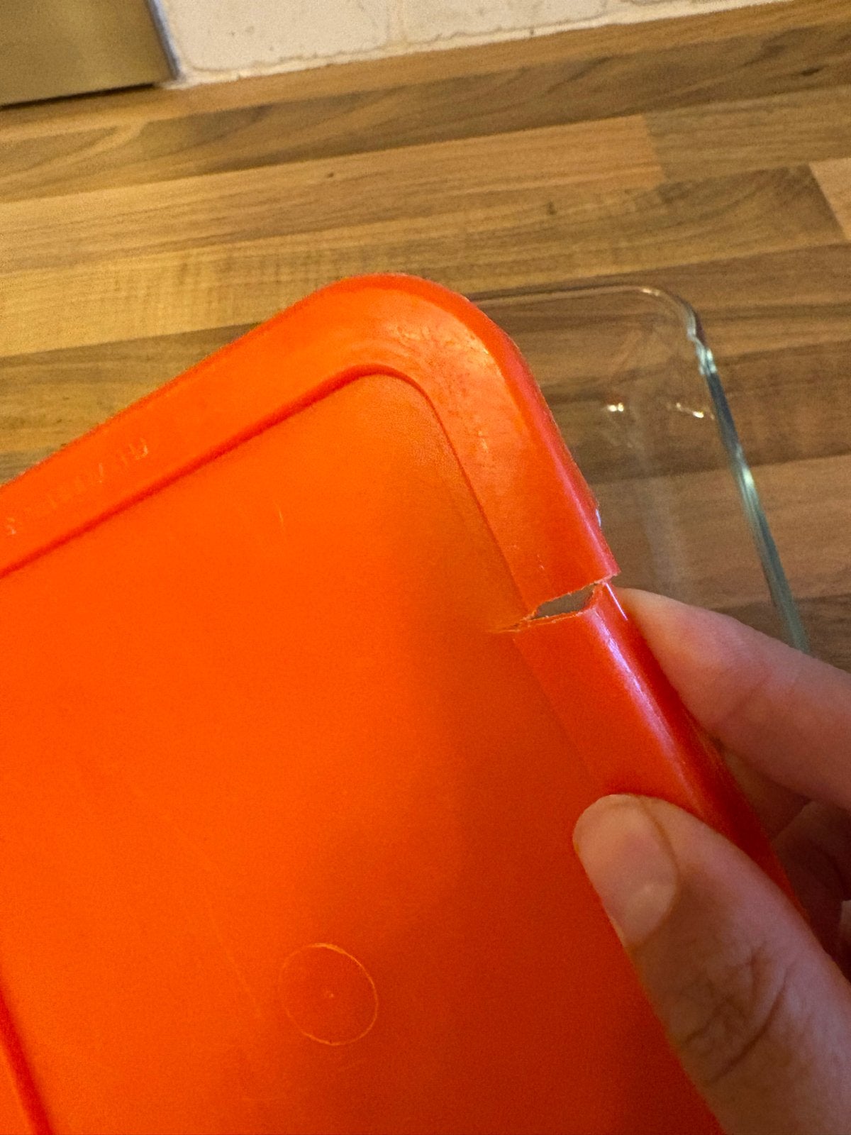 Pyrex bewaardoos met deksel - rood, Ophalen, Gebruikt, Overige stijlen, Glas