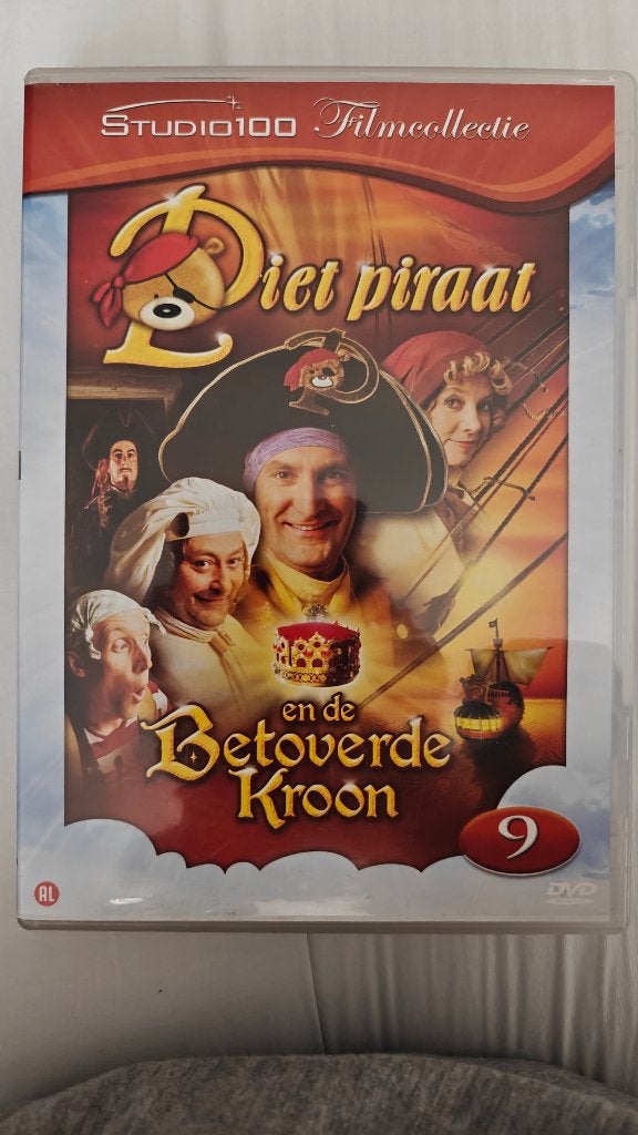 Piet piraat en de betoverde kroon op DVD - heruitgave 2009, Cd's en Dvd's, Dvd's | Kinderen en Jeugd, Avontuur, Gebruikt, Alle leeftijden