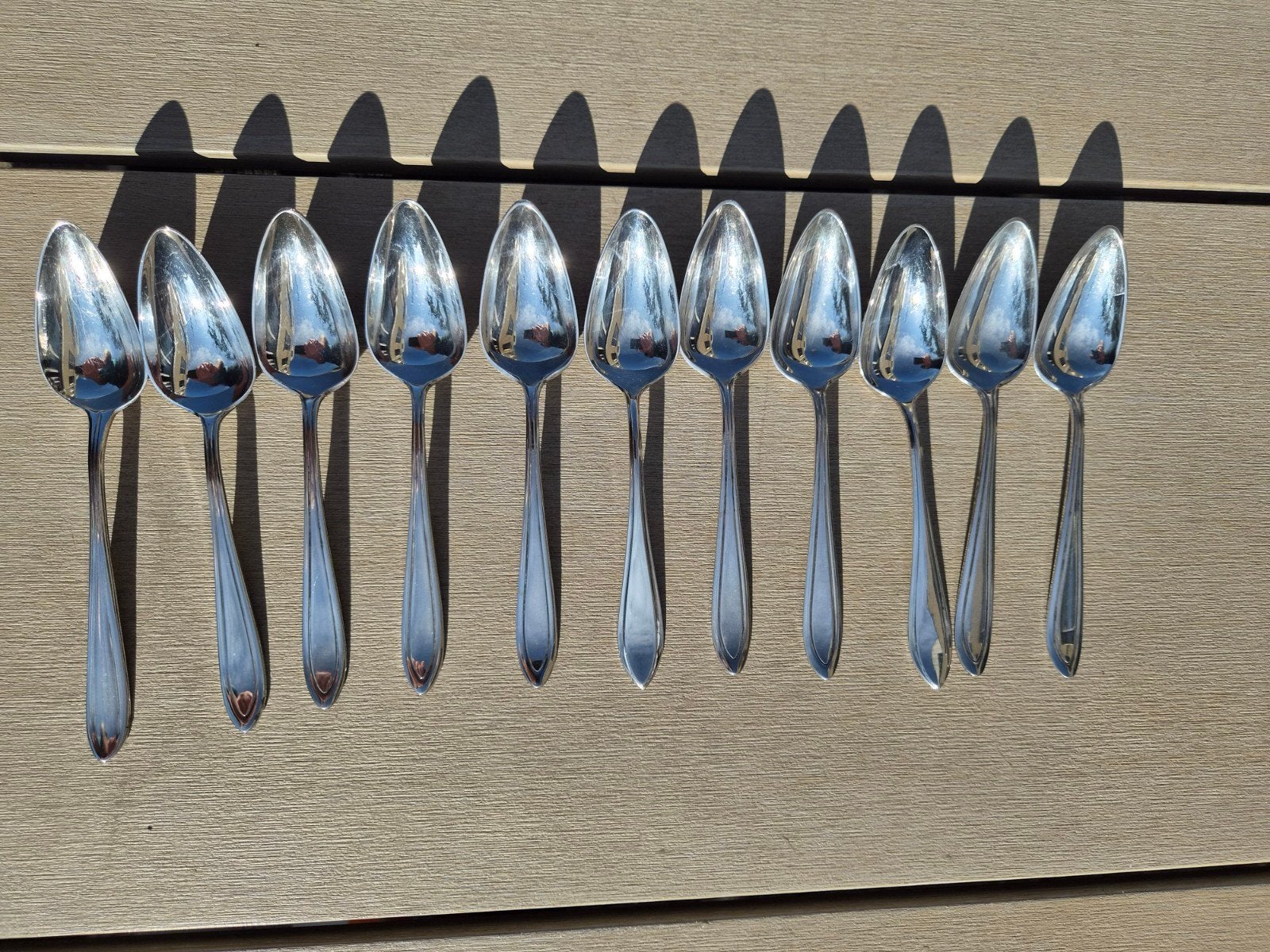 Set van 11 Keltum verzilverde theelepels, Ophalen of Verzenden