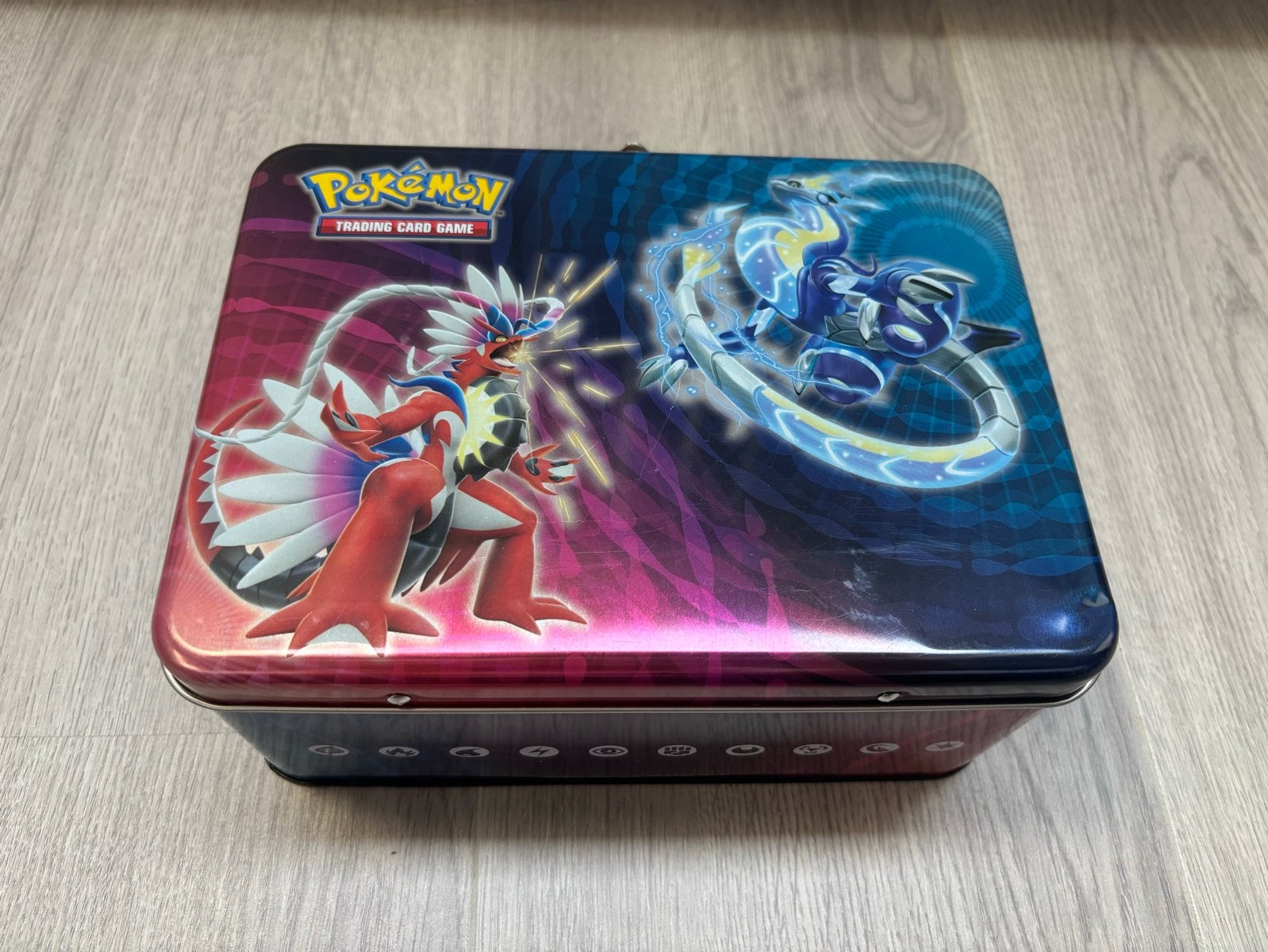 Pokémon Scarlet & Violet Tin Box - Leeg, Ophalen of Verzenden, Gebruikt, Overige typen
