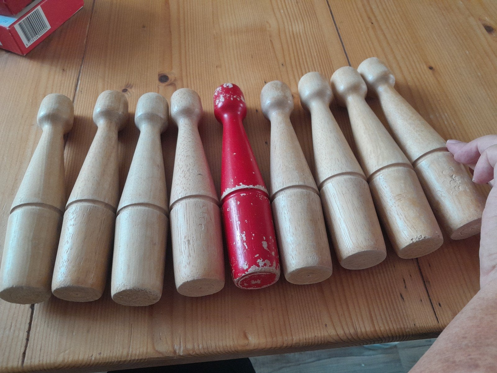 houten kegel spel bal ontbreekt, Ophalen of Verzenden