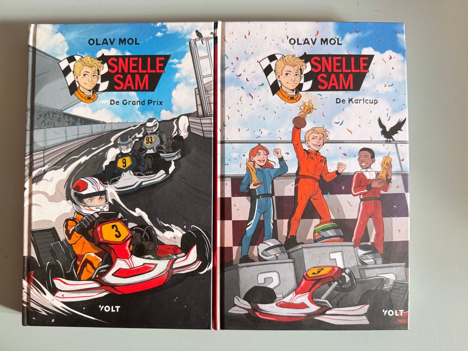Snelle Sam: De Grand Prix & De Kartcup - Olav Mol (2 boeken), Boeken, Ophalen of Verzenden, Zo goed als nieuw, Fictie