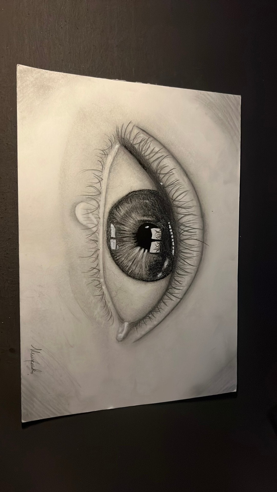 Handgetekend oog met potlood, Ophalen
