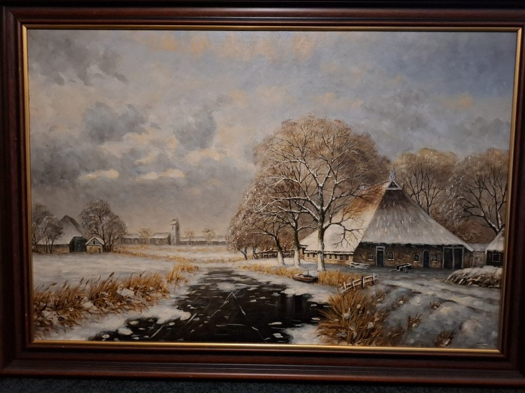 schilderij olieverf, Ophalen, Doek, Origineel werk, Landschap