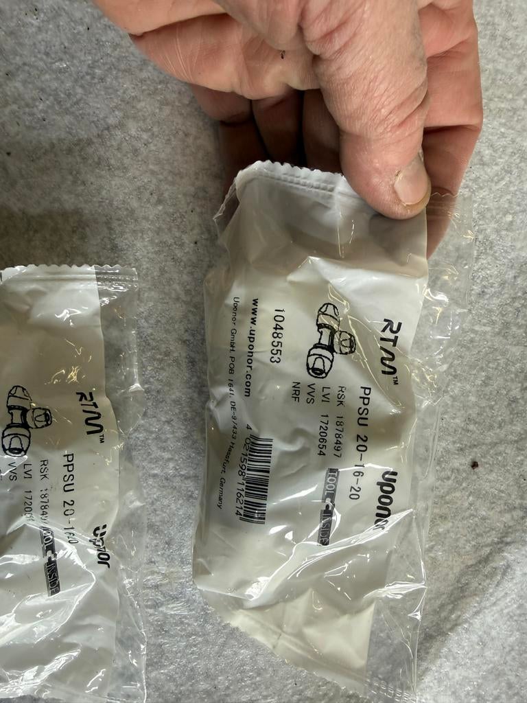 🔥🔥💣💣Uponor RTM PPSU 20-16-20 NIEUW – 5 stuks, Ophalen, Overige materialen, Overige typen, Nieuw