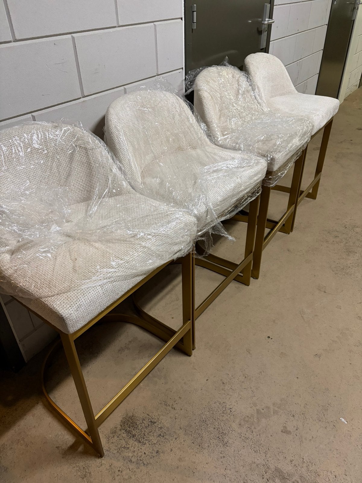 4x EICHHOLTZ Barkruk Condos - Lyssa off-white kleur, Ophalen, Zo goed als nieuw, Overige kleuren, Eén