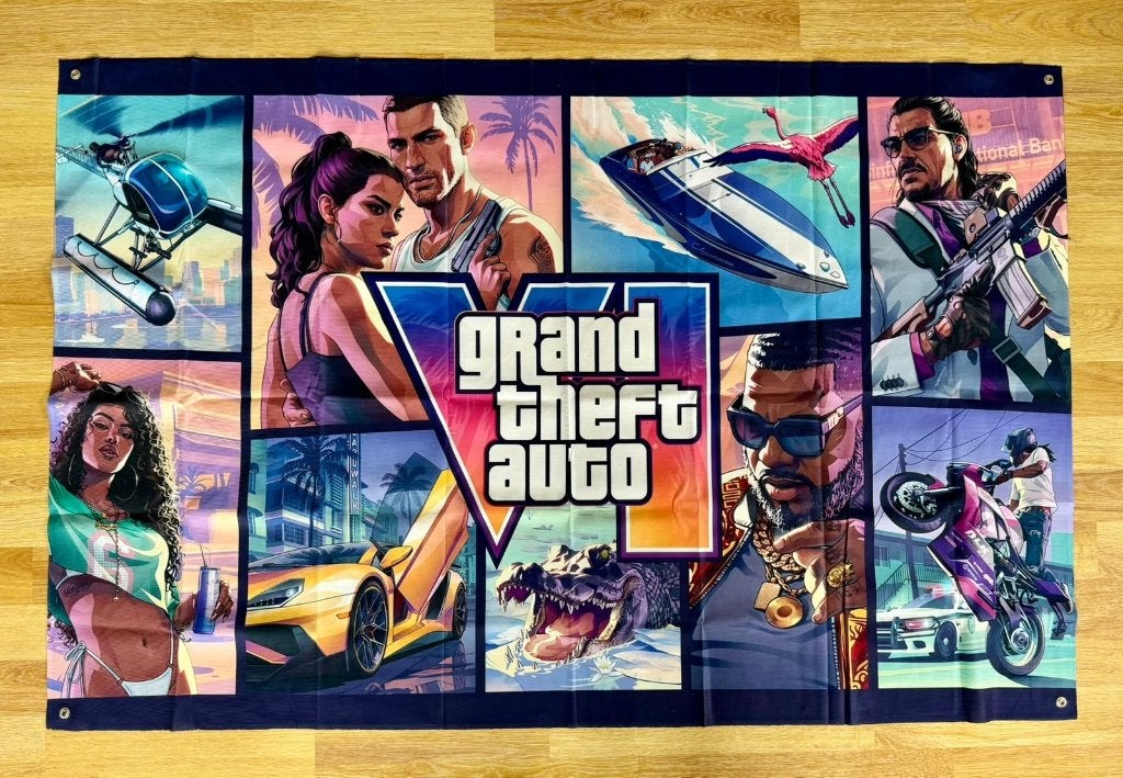 GTA6 vlag/banner, 120 x 80 cm, Grand Theft Auto 6, nieuw!