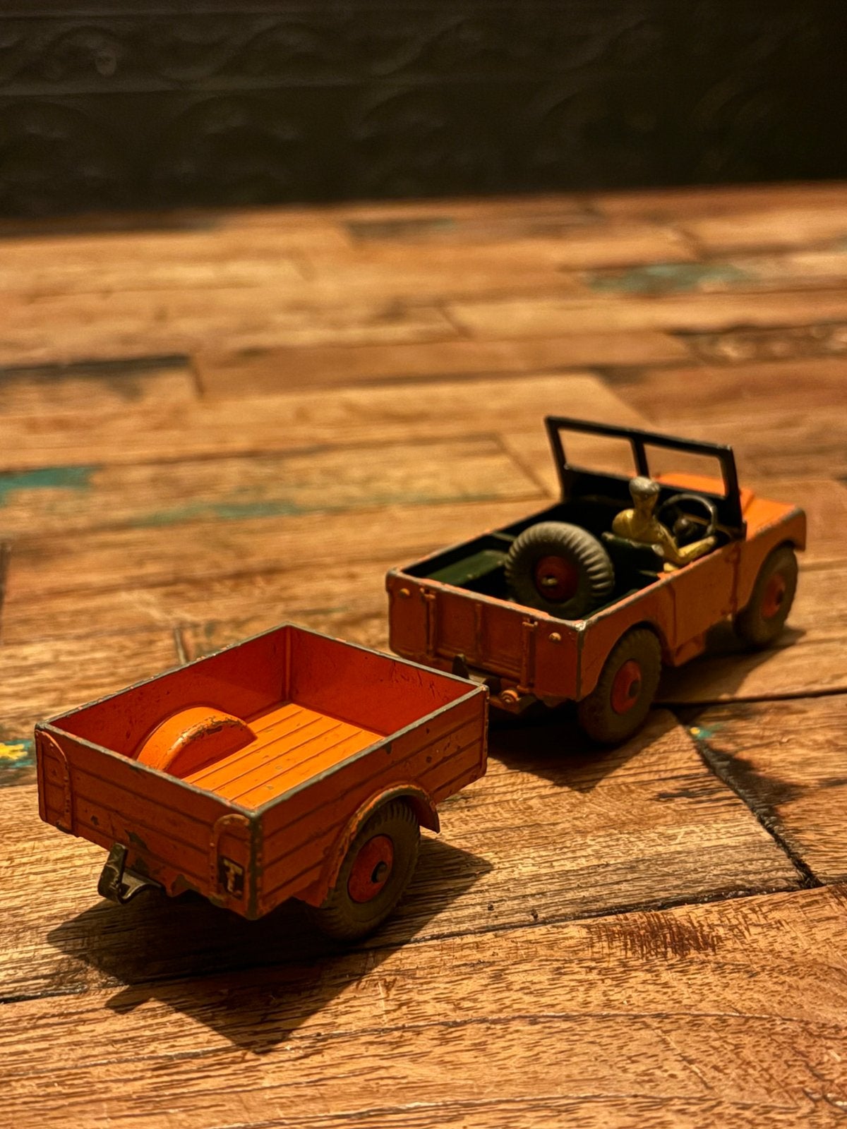 Dinky Toys Land Rover + No. 341 Trailer originele combinatie, Ophalen of Verzenden, Gebruikt, Auto, Dinky Toys
