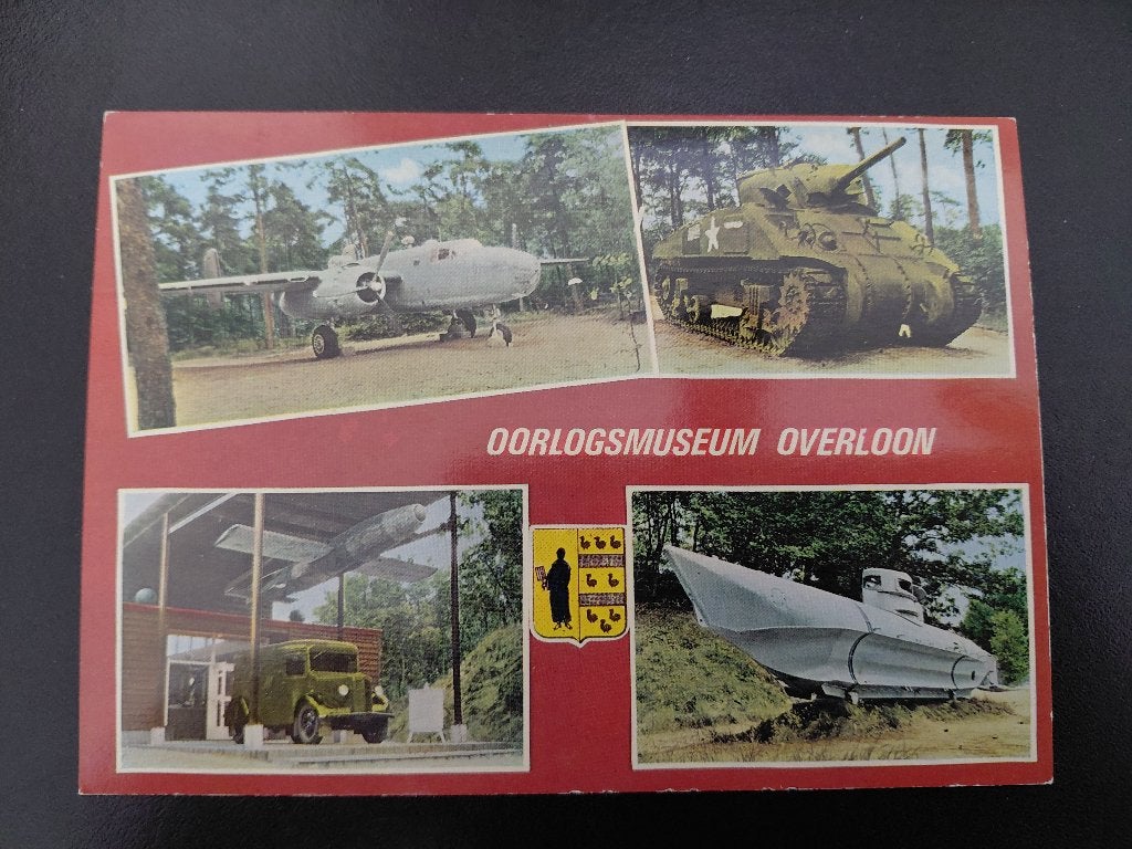 Oorlogsmuseum Overloon, gelopen, stempel Nijmegen 1974., Verzenden, 1960 tot 1980, Gelopen
