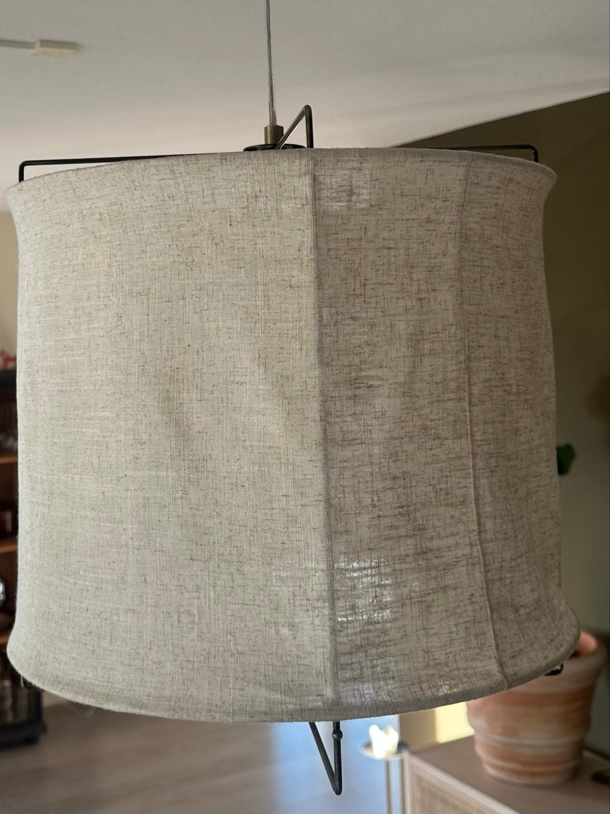 Westwing Hanglamp Linnen Beige, Zo goed als nieuw, 40x40 cm, Ophalen, Zo goed als nieuw, Textiel