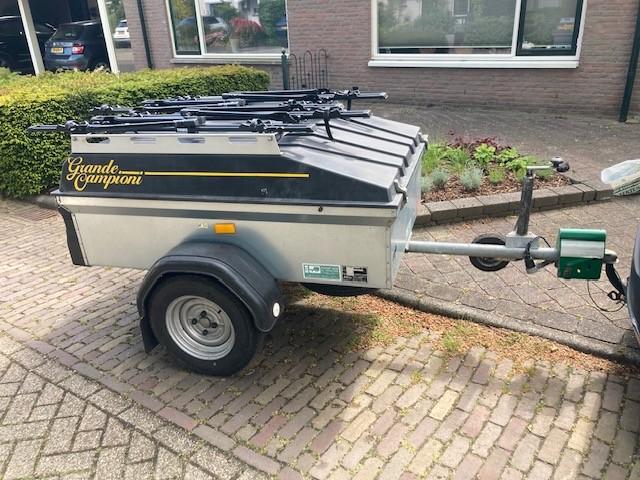 Saris Speedy Grande Campione aanhanger met 4 fietsdragers, Auto diversen, Aanhangers en Bagagewagens, Ophalen, Gebruikt