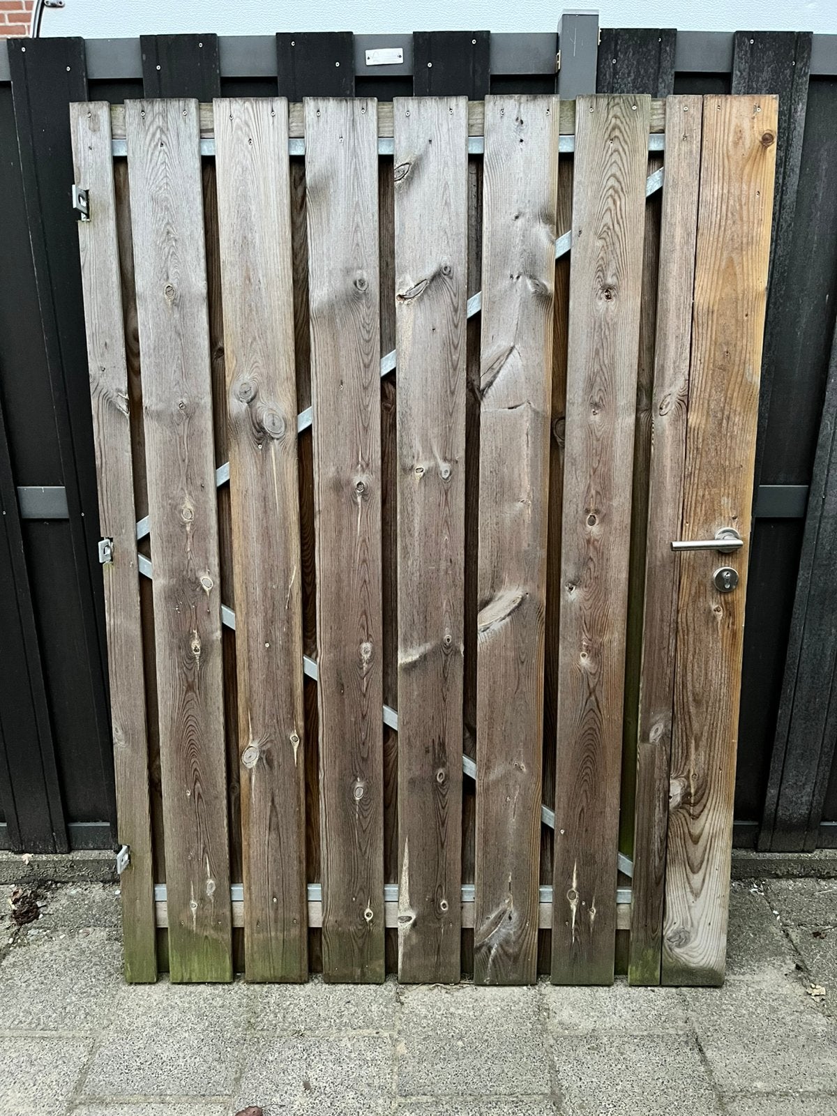 Poort incl. slot en sleutels, Tuin en Terras, Ophalen, Gebruikt, 100 tot 150 cm, Draaipoort