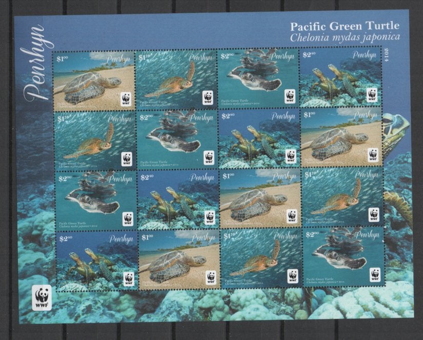X341 Penrhyn Kb 761/65 postfris Vissen / WWF, Verzenden, Postfris, Dier of Natuur