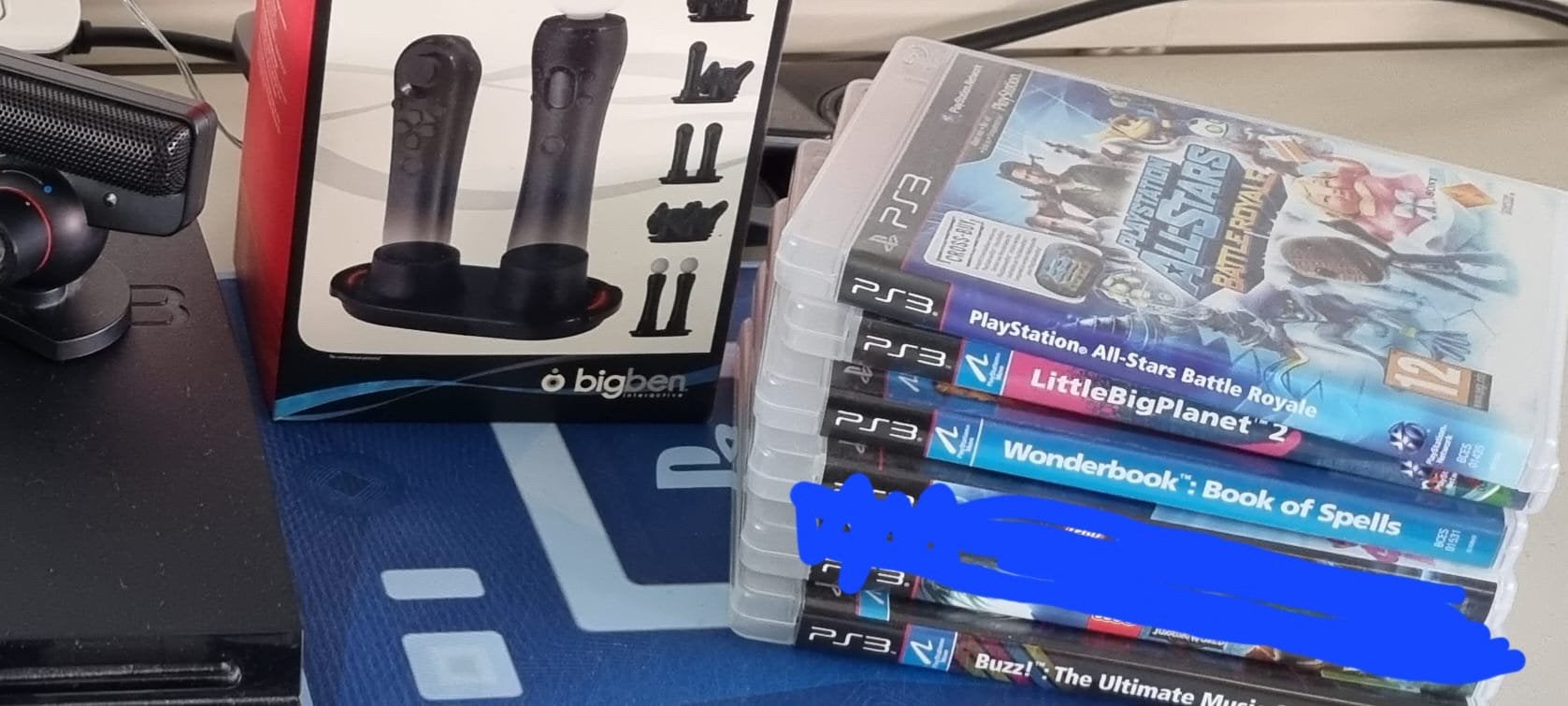 PS3 console, 4 controllers, 5 games., Spelcomputers en Games, 2 spelers, Ophalen of Verzenden, Vanaf 3 jaar