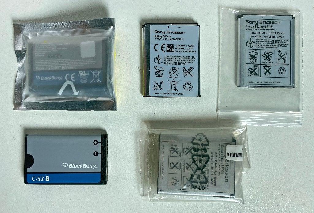 Batterijen voor Sony Ericsson en Blackberry, Telecommunicatie, Ophalen, Sony Ericsson