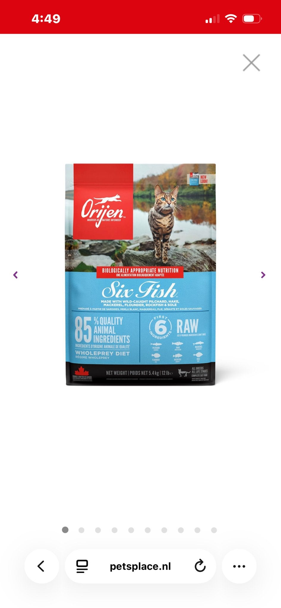 Orijen kattenvoer fish, Dieren en Toebehoren, Dierenvoeding, Ophalen, Kat