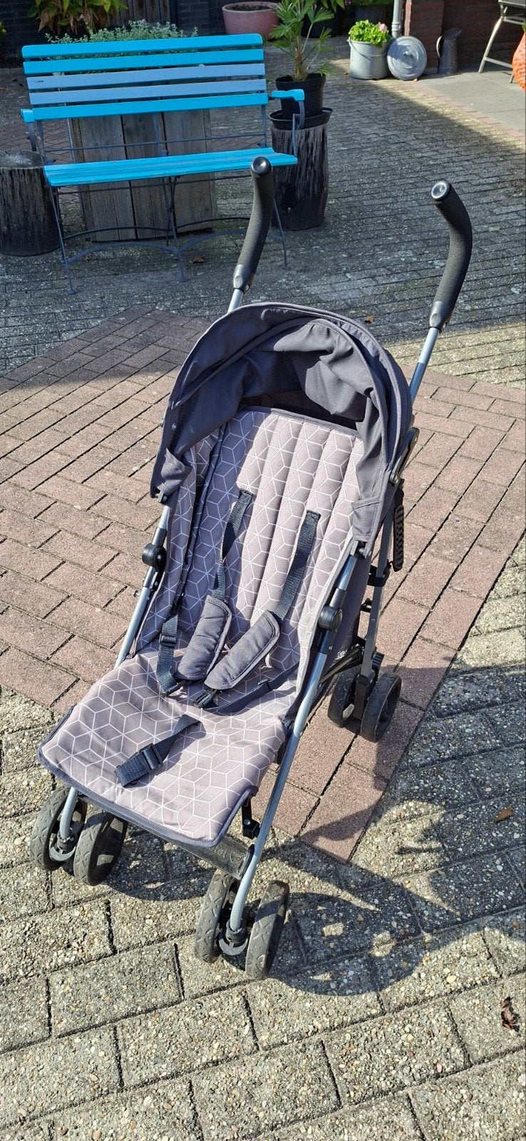 Prenatal buggy - Grijs met patroon, Ophalen, Gebruikt, Overige merken, Verstelbare rugleuning