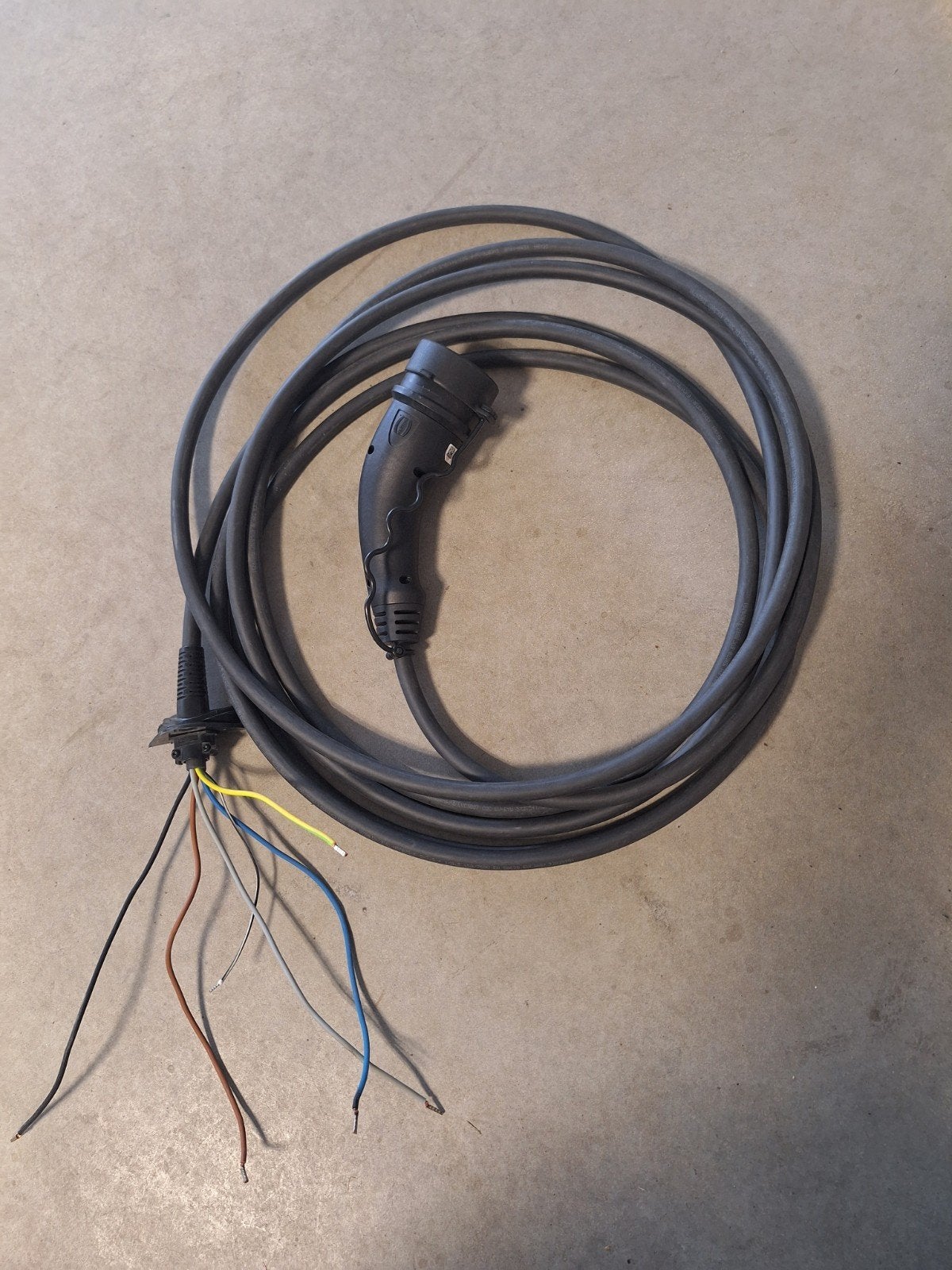 3 fasen laadkabel open eind ca. 8 meter 11kw, Ophalen of Verzenden