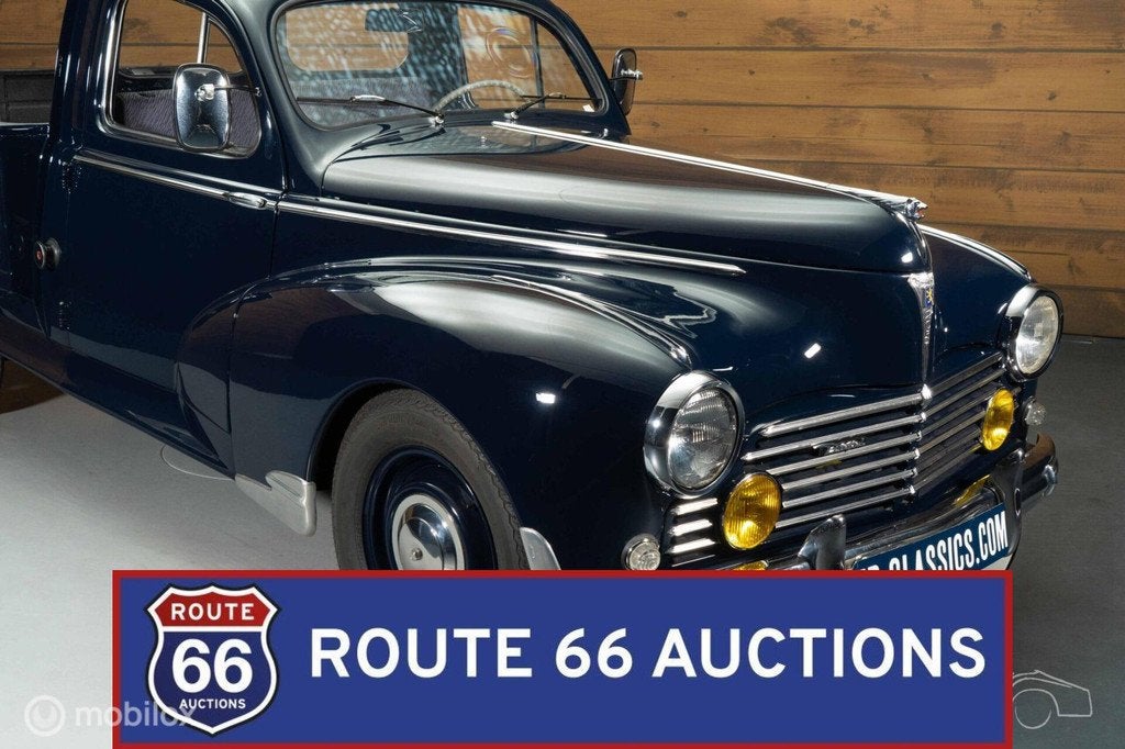 Peugeot 203 Pick Up | 1954 | Route 66 Auctions, Auto's, Oldtimers, Overige carrosserieën, Zwart, Bedrijf, Handgeschakeld
