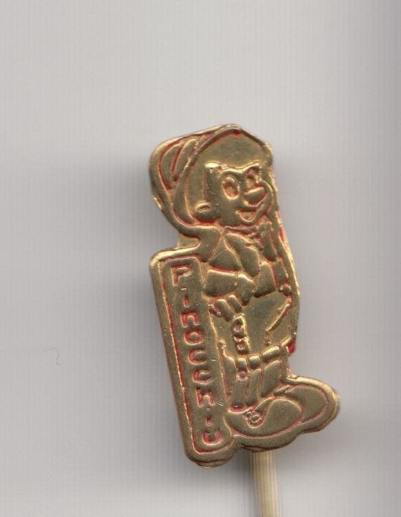Blanco Rood Disney Pinokkio speldje, Verzamelen, Gebruikt, Niet vindbaar, Niet vindbaar, Speldje of Pin