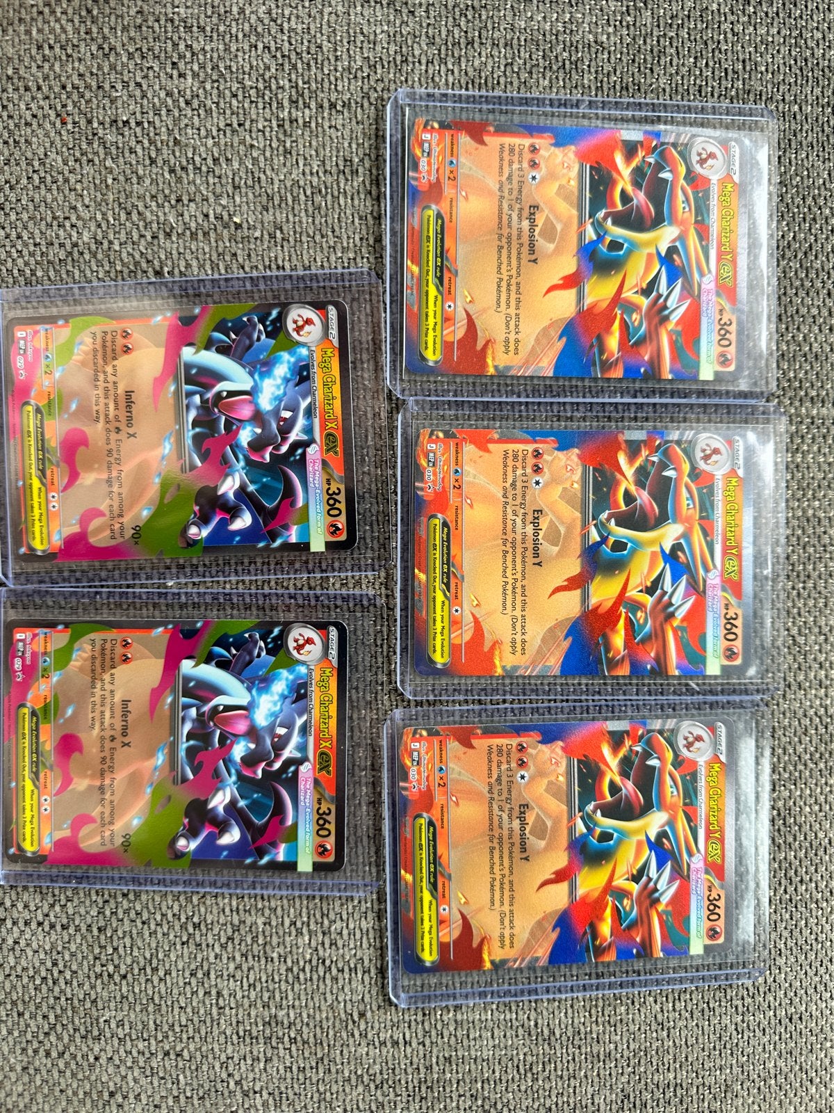 Mega Charizard Y/X EX Promo's - Mint Conditie, Ophalen of Verzenden, Zo goed als nieuw, Meerdere kaarten, Foil