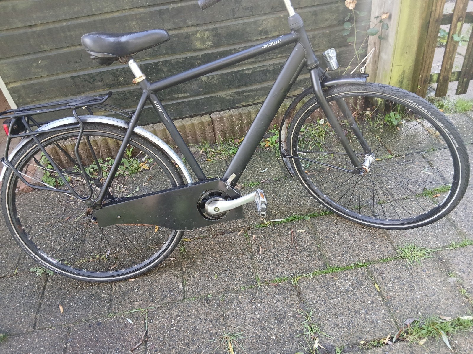 Gazelle stadsfiets - Zwart, Gebruikt, Fietsen en Brommers, Gebruikt, Velgrem, Versnellingen, Ophalen of Verzenden