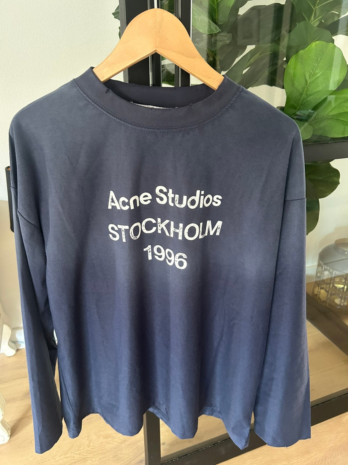 Acne studios longsleeve marineblauw, Kleding | Heren, Verzenden, Zo goed als nieuw, Blauw