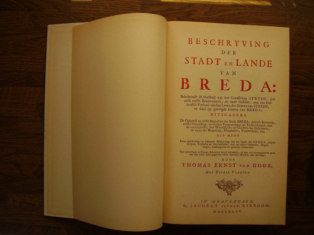 Beschrijving der Stadt en Lande van Breda, Boeken, Geschiedenis | Stad en Regio, Zo goed als nieuw, Verzenden