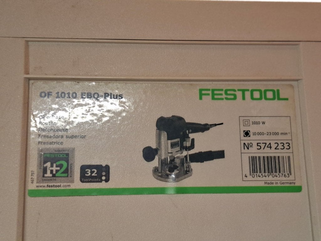 Festool OF 1010 EBQ-Plus Bovenfrees, Doe-het-zelf en Verbouw, Gereedschap | Freesmachines, Gebruikt, Ophalen of Verzenden, Bovenfrees