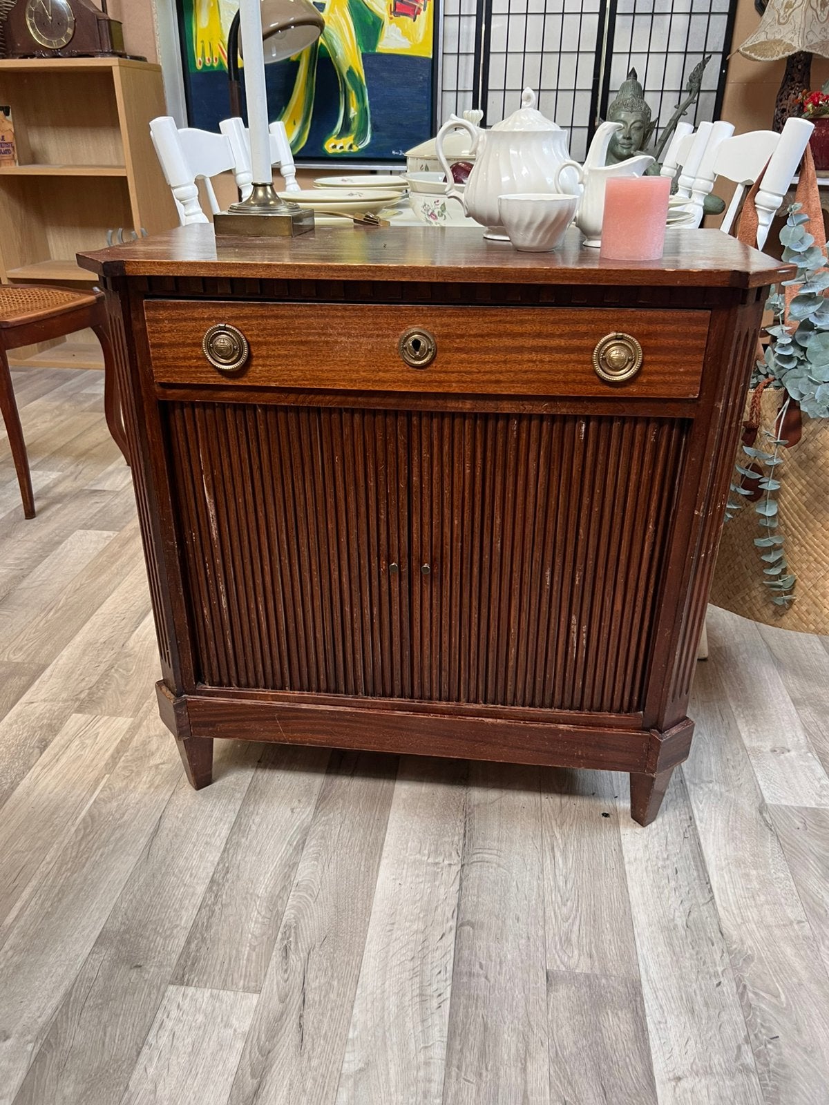 Prachtige  Vintage Kast met Lade en Schuifdeuren, Antiek en Kunst, Antiek | Meubels | Kasten, Ophalen