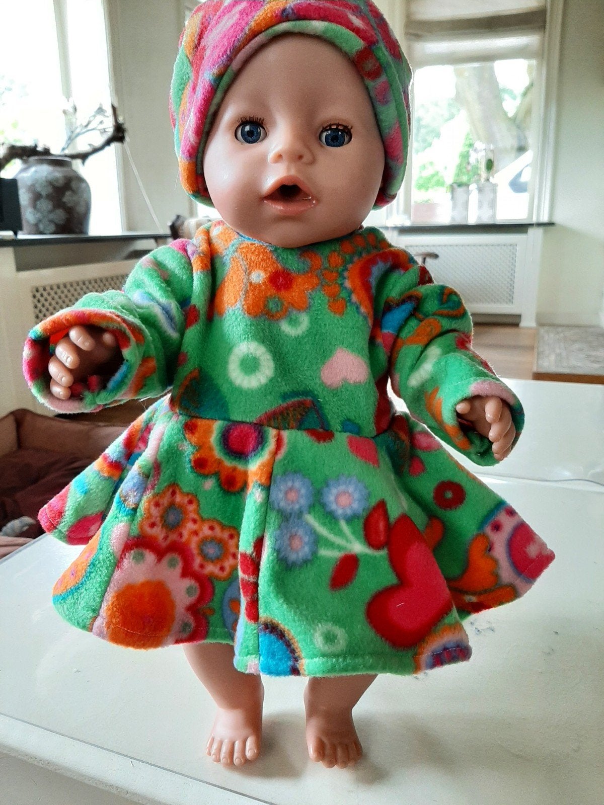 Warme bloemen  fleece set baby born, Kinderen en Baby's, Speelgoed | Poppen, Ophalen of Verzenden, Nieuw, Babypop