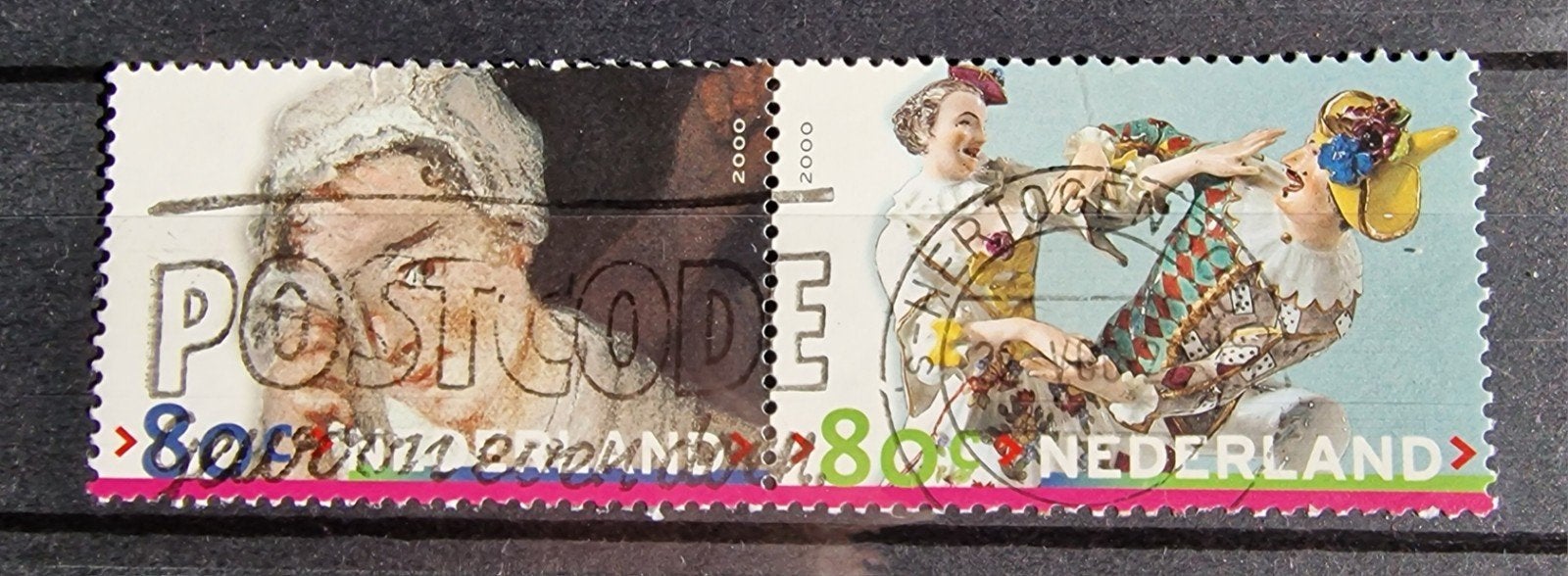 kv1192 Nederland postzegels 2000 - Postcode en Commedia dell, Ophalen of Verzenden, Na 1940, Gestempeld
