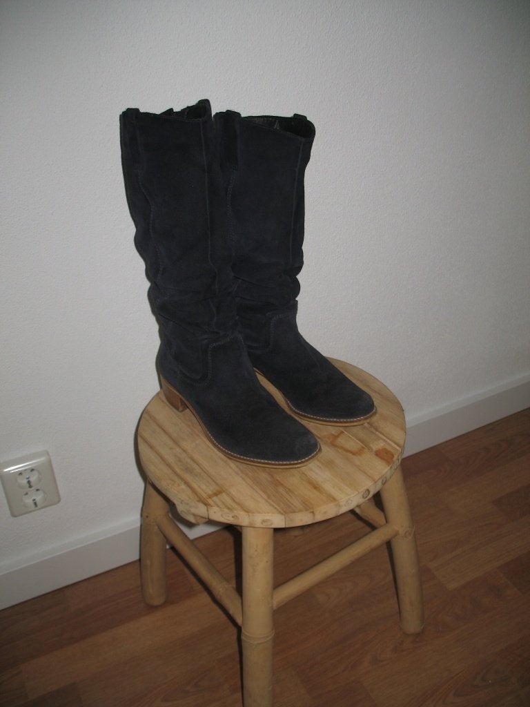 Blauw Leren Suéde *Afzak* SPM Laarzen Mt.39, Kleding | Dames, Schoenen, Ophalen, Hoge laarzen, SPM, Blauw