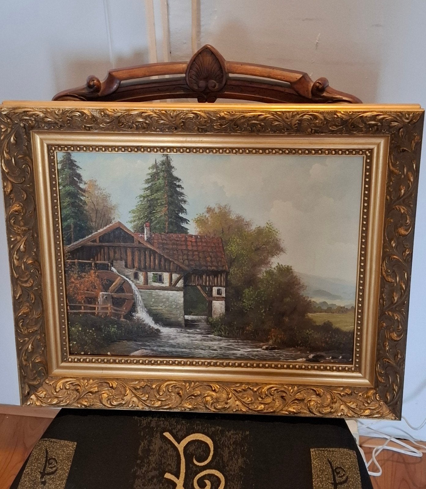 Mooi groot schilderij in prachtige lijst Barok, Ophalen of Verzenden
