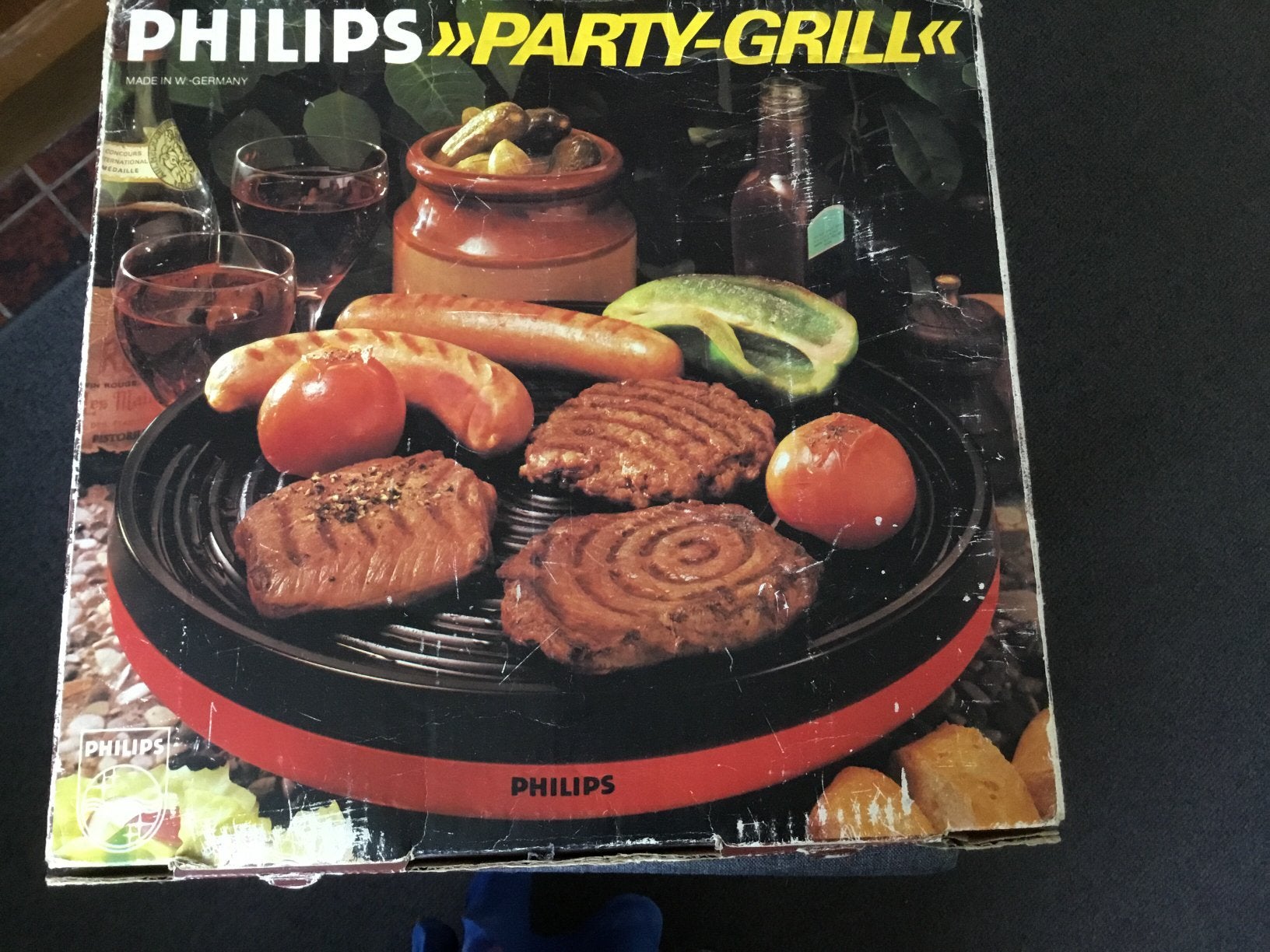 Vintage Pary Grill Philips- HD4150, Ophalen, Gebruikt, 4 t/m 7 personen