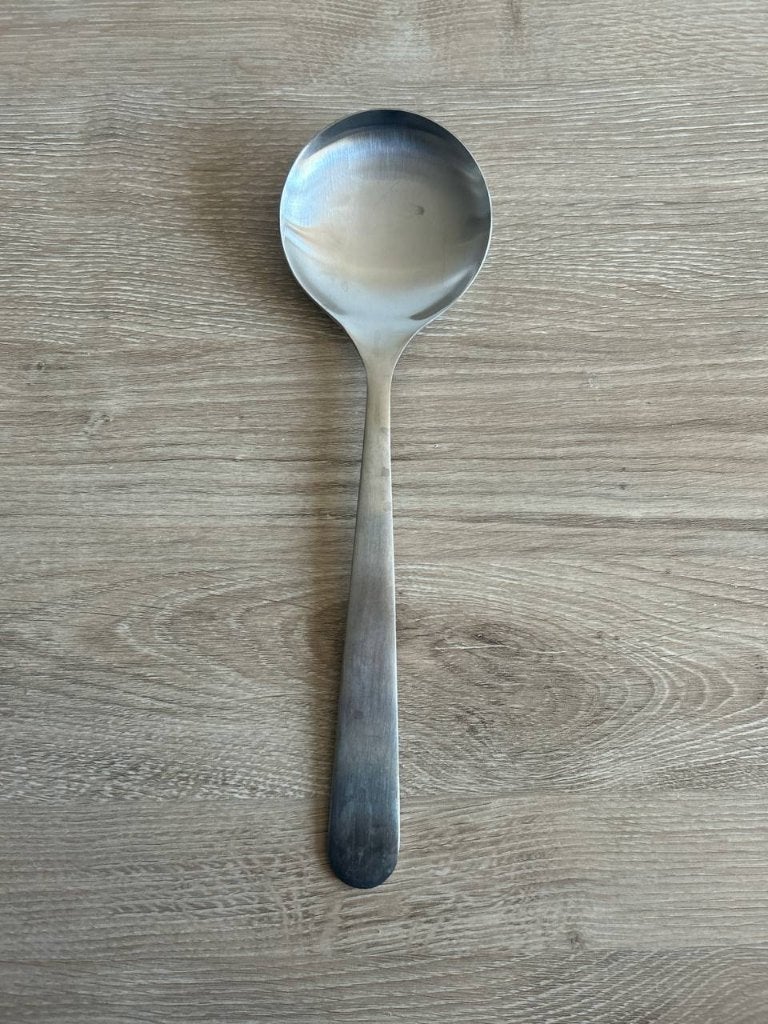 Opscheplepel RVS 18/10, Huis en Inrichting, Keuken | Bestek, Ophalen, Gebruikt, Los bestek, Rvs of Chroom