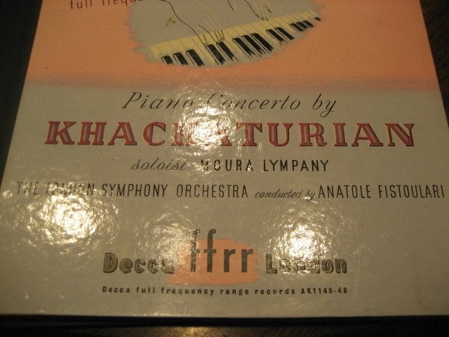 Piano concerto by khachaturian / decca ffrr london box, Gebruikt, Overige typen, Ophalen of Verzenden, 12 inch