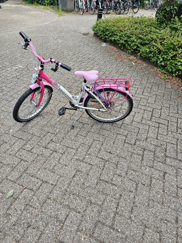 Gazelle roze kinderfiets voor beginnende fietsers, Terugtraprem, Gebruikt, Ophalen of Verzenden, 20 inch