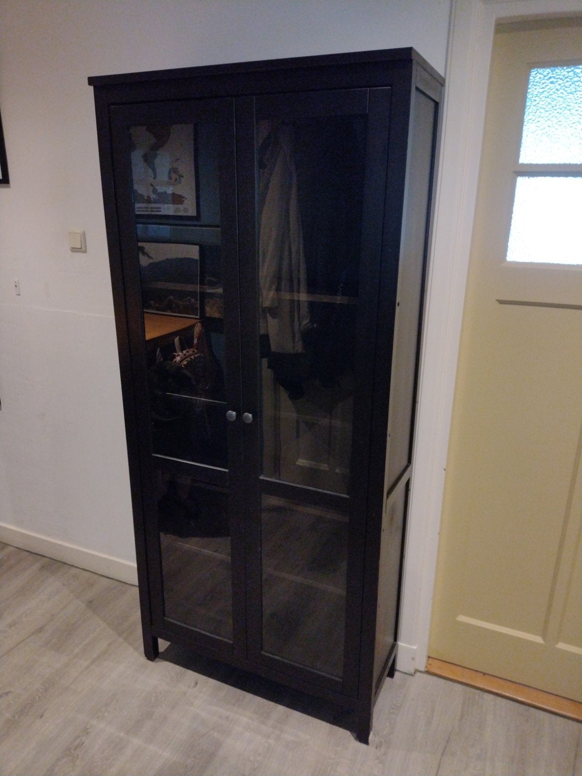 IKEA Hemnes Servieskast Zwart, Ophalen, Met deur(en), Modern, Scandinavisch, Zo goed als nieuw