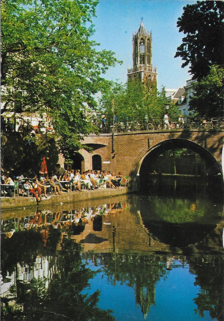 Utrecht oude gracht gelopen ansichtkaart ( 67 ), Verzamelen, Ophalen of Verzenden, 1980 tot heden, Gelopen, Utrecht